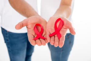 Couple with aids ribbons - TeleLeaf RX